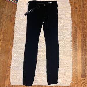 NWT BLANK NYC  BLACK VELVET SKINNY "SPRAY ON" LEGGING JEANS 26